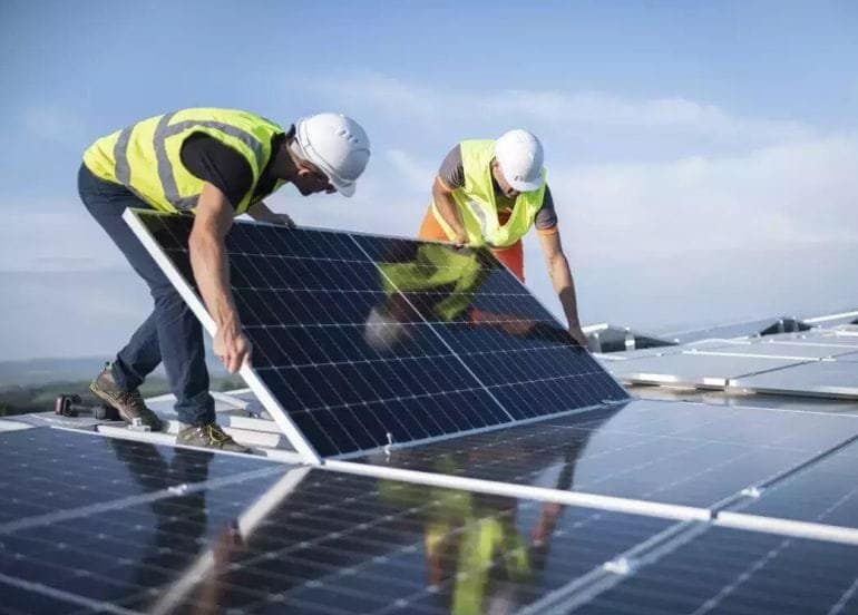 industrial solar installation